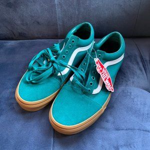 9.5 Men Vans Low Old Skool Sneakers Quetzal Green